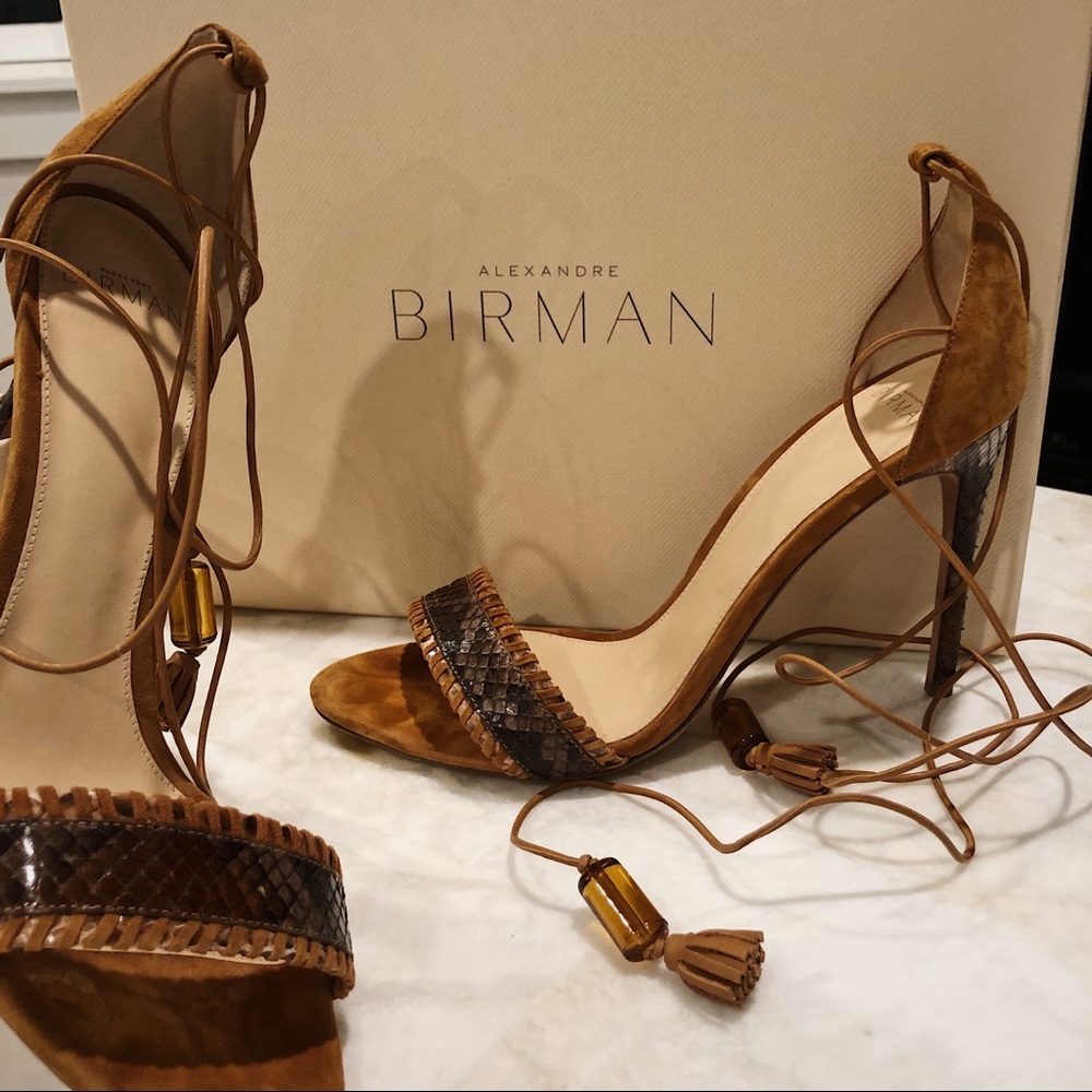 Alexandre Birman Toni Python Ankle-Wrap Sandal - image 3